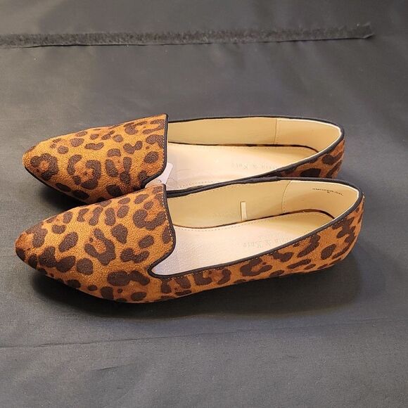 BRAND NEW OLIVIA&KATE NEW YORK LEOPARD PRINT WOMENS POINTED TOE LOAFERS SHOE - Picture 6 of 15